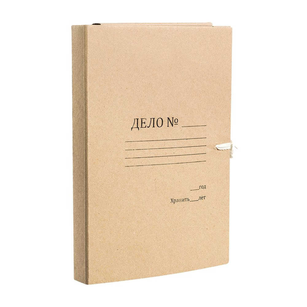 Папка для бумаг "Дело" с завязками, 30 мм, 2 завязки, крафт, (965489)
