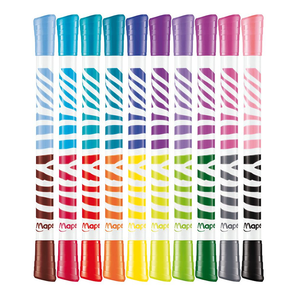 Фломастеры двухсторонние Maped "Duo Color Peps", 10 шт - 2