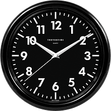 Часы настенные "984565", пластик, 245 мм, черный