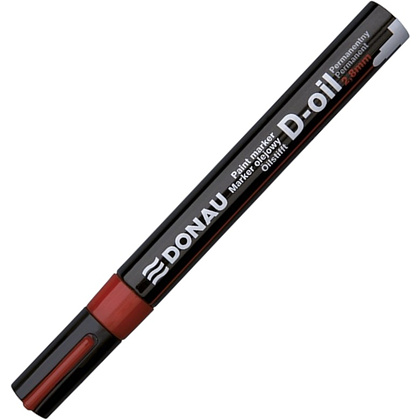 Маркер перманентный на нитрокраске "Donau D-Oil", красный