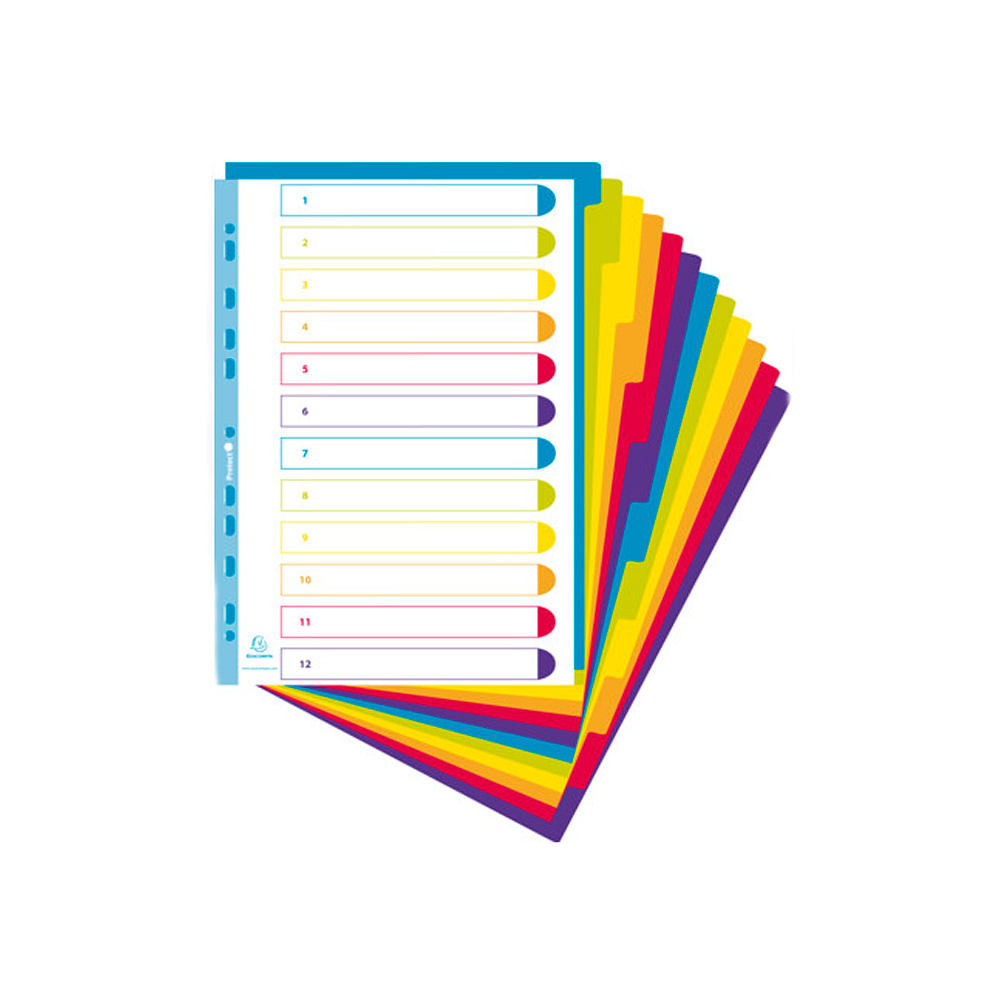 Разделитель на 12 делений, A4, ассорти - 2
