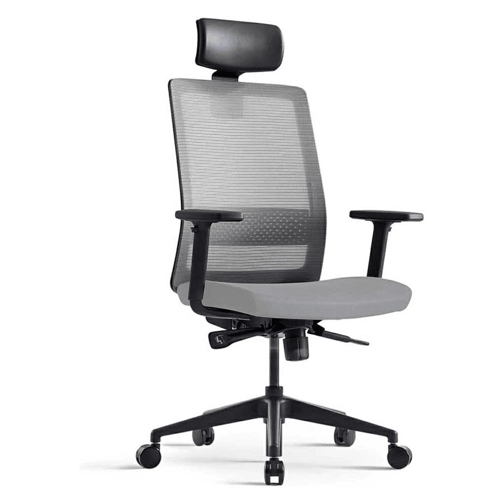 Кресло для руководителя Bestuhl "S30", сетка , ткань, пластик, серый