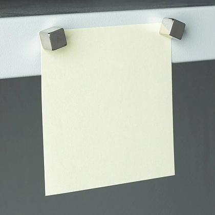 Кнопки магнитные "Куб", 10x10 мм, 4 шт., для досок, серебристый - 4