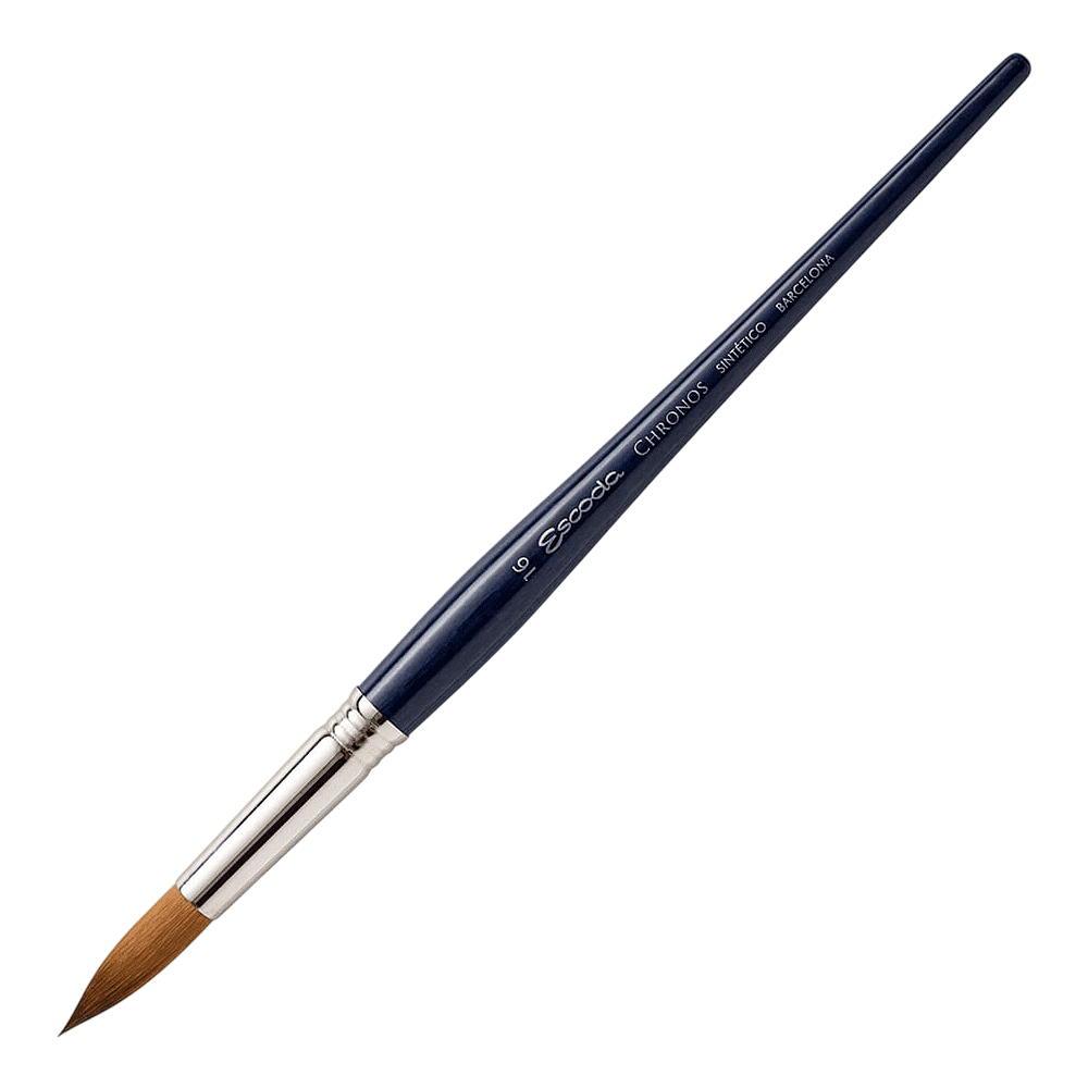 Кисть "Escoda Chronos", микс, круглая, на короткой ручке, № 16