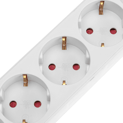 Удлинитель "Standard", 5 розеток, 2 USB, 16А, 3 м, белый - 4
