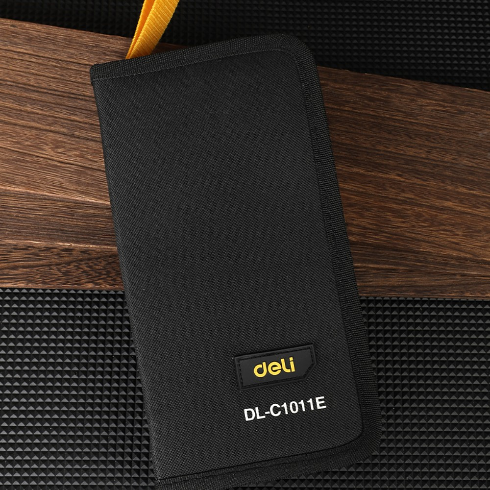 Набор ручного инструмента Deli YS EDL-C1011E, 11 предметов, сумка, черный, желтый - 6