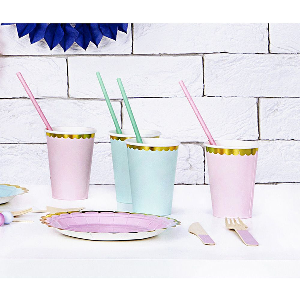 Стакан бумажный, 6 шт, 220 мл, мятный - 3