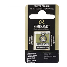 Краски акварельные "Rembrandt", 629 зелёная земля, кювета