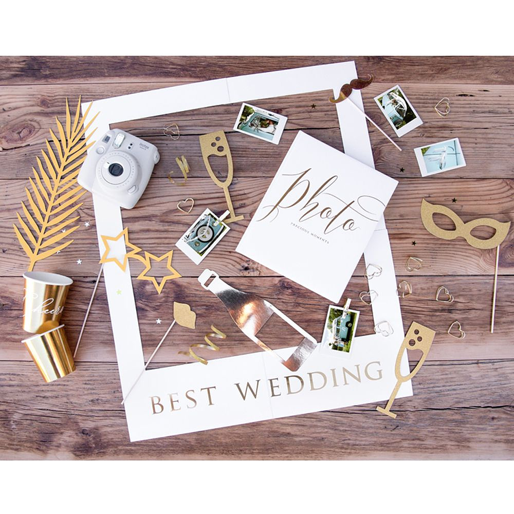 Набор для фотосессии "Давайте праздновать", 8 шт, золотистый - 4