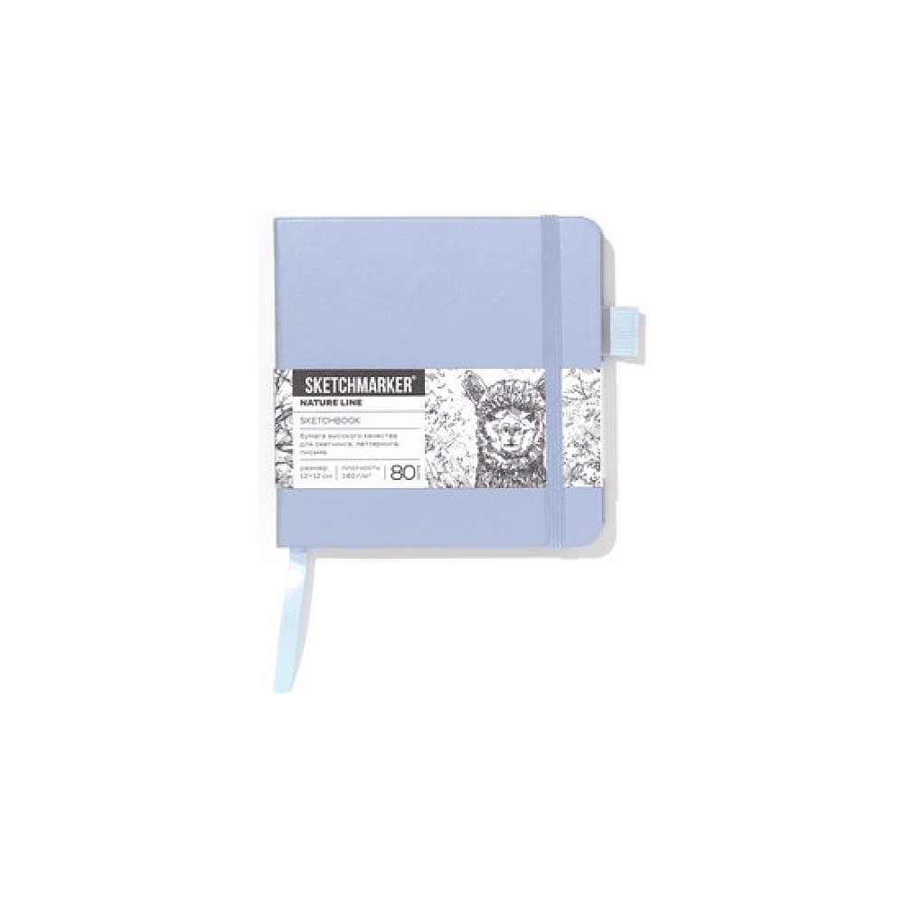 Скетчбук "Sketchmarker", 9х14 см, 140 г/м2, 80 листов, пыльный голубой
