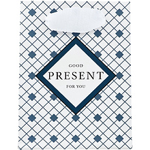 Пакет бумажный подарочный "Мужской", 9х12х6,5 см, ламинированный