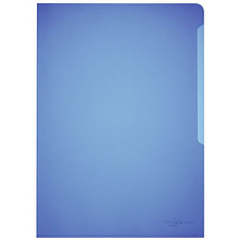 Папка-уголок "Durable", A4, 120 мк, пластик, синий