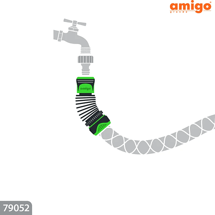 Коннектор Amigo Grande "79052", 3/4", пластик, черный, зеленый - 4