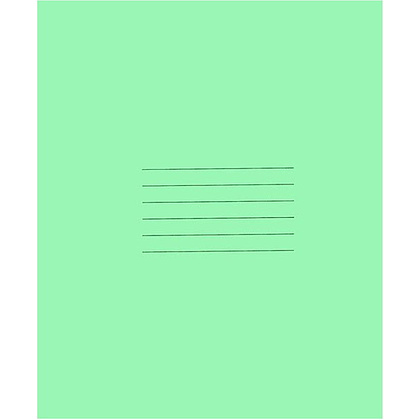Тетрадь школьная, A5, 24 листа, линейка, зеленый