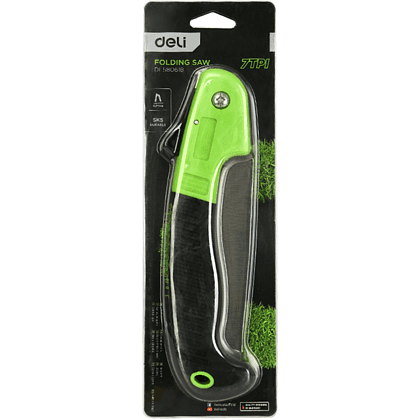 Ножовка по дереву Deli EDL580618, 180 мм, складная, зеленый, черный - 2