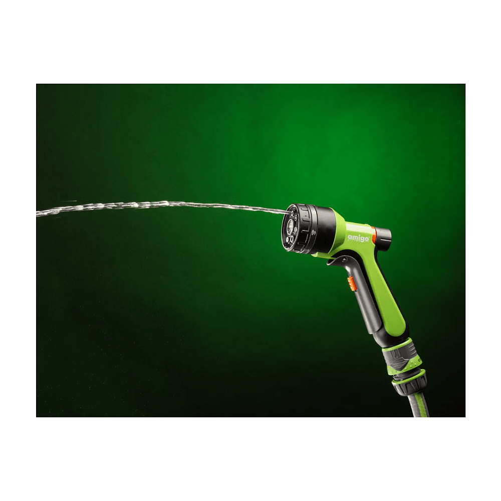 Пистолет-распылитель Amigo Grande 79256, 2/4", 7 функций, черный, зеленый - 5