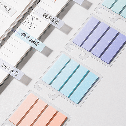 Закладки пластиковые "Deli", 12х44 мм, 1 цвет х 25 шт, ассорти пастель - 4