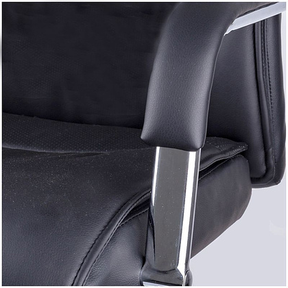 Кресло для руководителя Helmi "HL-E03 Accept", экокожа, металл, черный - 5
