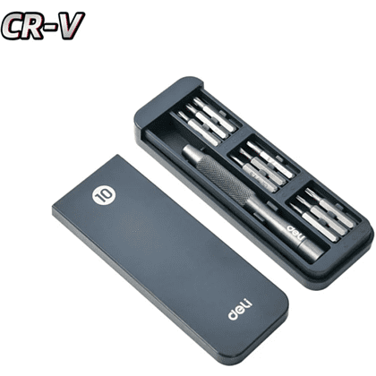 Набор прецизионных отверток Deli YS EDL241010J, 10 шт., кейс - 2