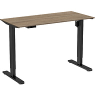 Стол с электроприводом WellDesk Light 1300x675х18 черный/дуб денвер трюфель (9116309+9072454)