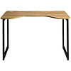 Стол письменный "Лофт Будапешт ДТ-4", 1300х850х750 мм, черный, золотой крафт - 3