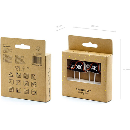 Свеча "Пираты", 5 шт, разноцветный - 3
