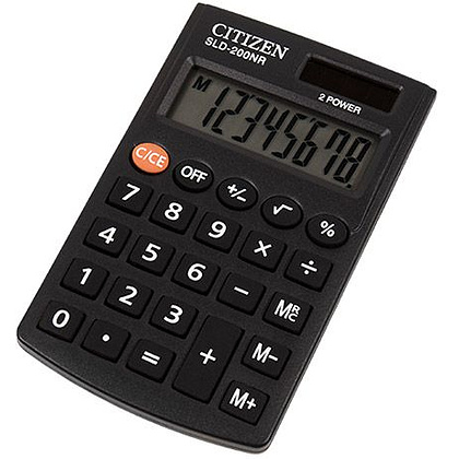 Калькулятор карманный Citizen "SLD-200NR", 8-разрядный, черный
