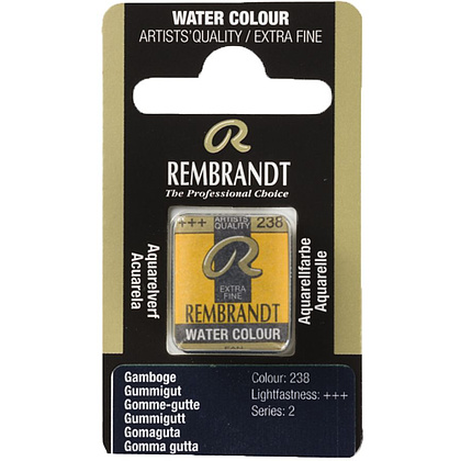 Краски акварельные "Rembrandt", 238 гуммигут, кювета
