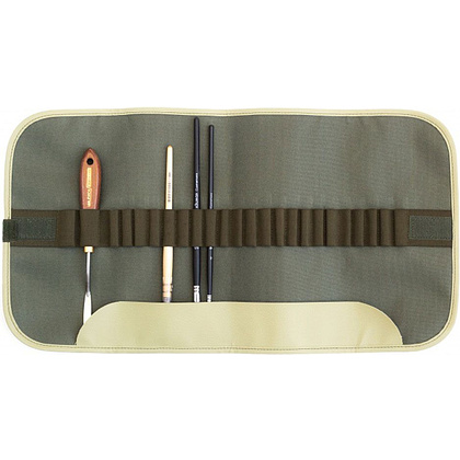 Пенал-органайзер "Малевичъ" для кистей, 26х48, оливковый - 2