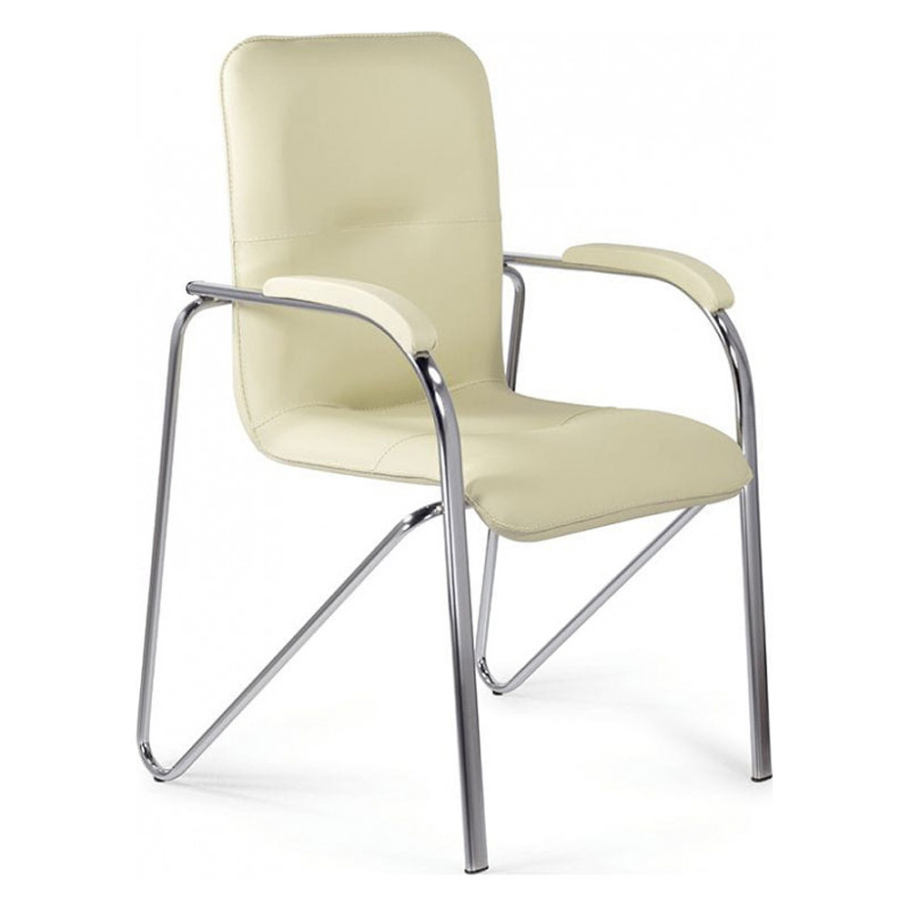 Стул для посетителей SitUp "Samba Chrome", хром, кожзам, бежевый