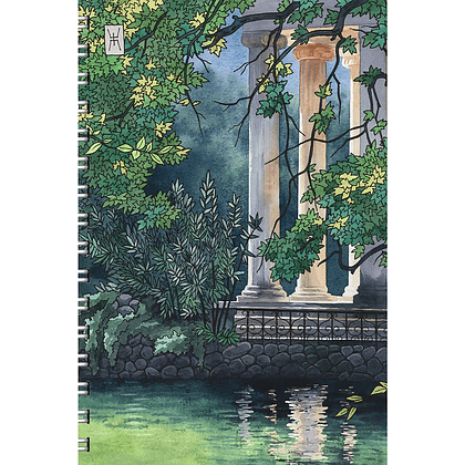 Тетрадь "Акварель (Эксклюзив)", А4, 96 листов, клетка, спираль сбоку, зеленый