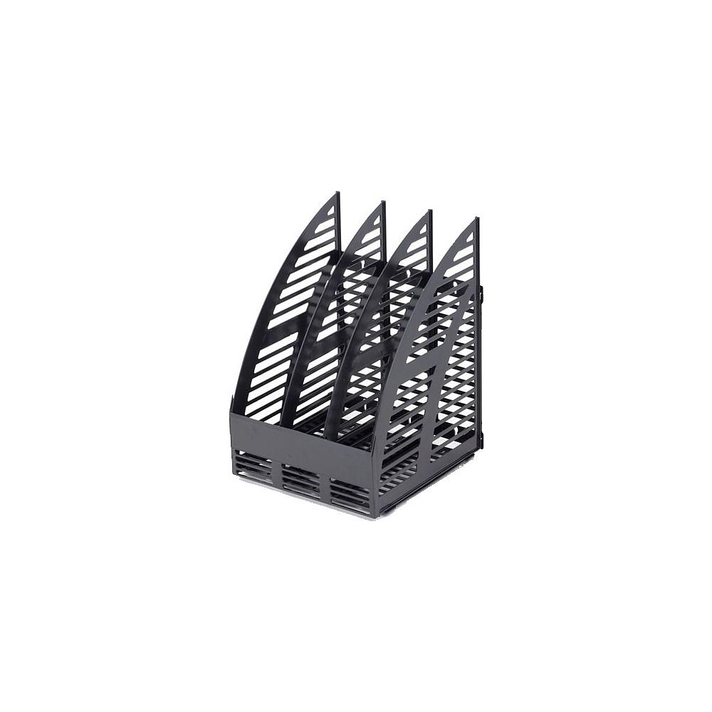 Модуль вертикальный с передней стенкой, 3 отделения, черный