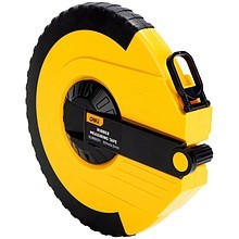 Мерная лента Deli YS EDL9850ZY, 50 м х 14,5 мм, лента фиберглас, пластиковый корпус, желтый, черный