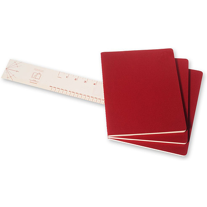 Блокнот "Cahier Journal Xlarge", А4, 190x250 мм, 60 л, 3 шт, клюквенный - 3