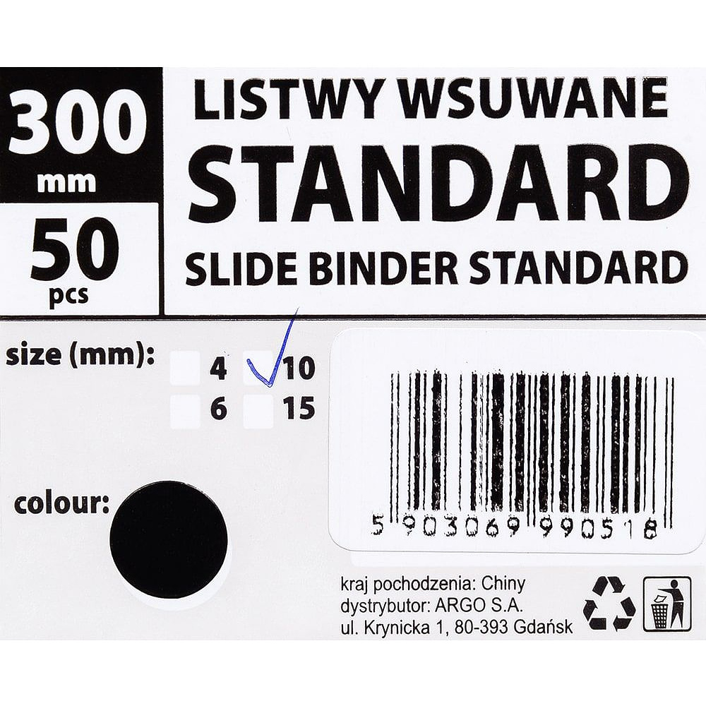 Скрепкошина Argo "Standart", 9 мм, 50 шт, черный - 4