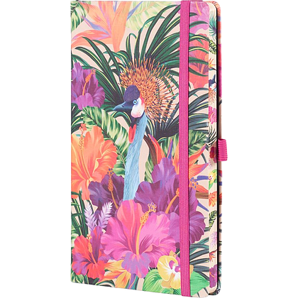 Блокнот "Eden tropical", А5, 96 листов, линейка, на резинке, разноцветный, розовый - 3