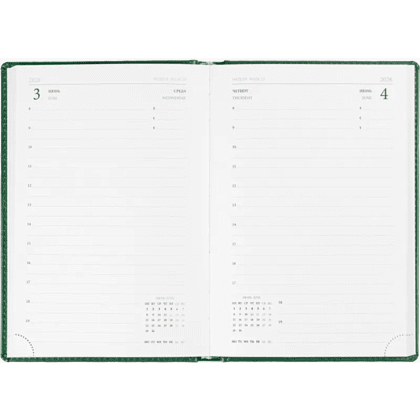 Ежедневник датированный "Agenda" на 2026 год, зеленый - 5