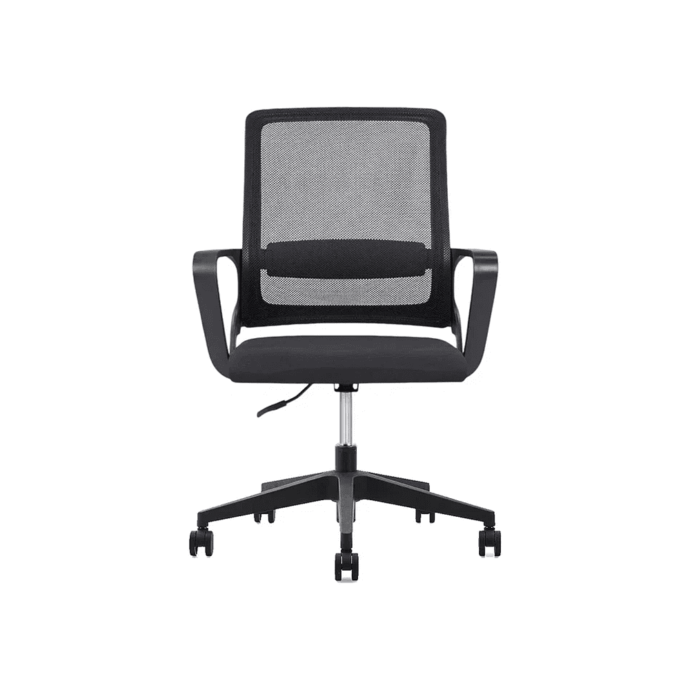 Кресло для персонала SitZone "U-0385 PL", ткань, пластик, черный, 2 шт/упак - 2