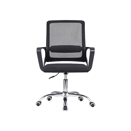 Кресло для персонала SitZone "U-0385 CH", ткань, хром, черный - 4