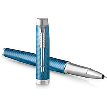 Ручка-роллер Parker "IM Premium Blue Grey CT", 0.5 мм, синий, серый, стерж. черный