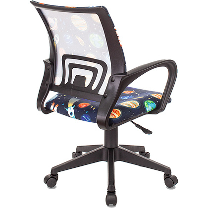 Кресло детское "Бюрократ BUROKIDS 1", пластик, черный космонавт - 4