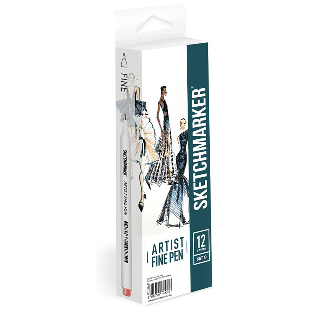 Ручки капиллярные "Sketchmarker. Basic 3", 12 шт.