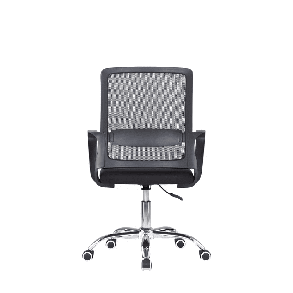 Кресло для персонала SitZone "U-0385 CH", ткань, хром, черный - 3
