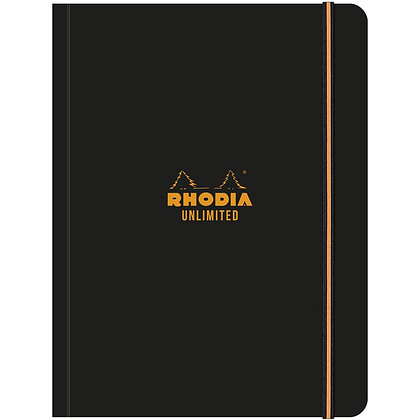 Блокнот "Rhodia Unlimited", А5+, 60 листов, клетка, черный