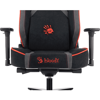 Кресло компьютерное Бюрократ A4Tech Bloody GC-680, искусственная замша, черный, серый, металл - 12