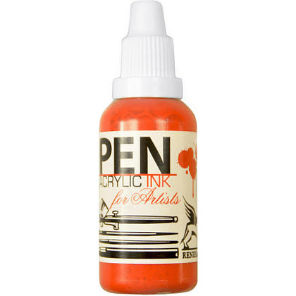 Акрил жидкий "Acrilic Ink", 4 оранжевый