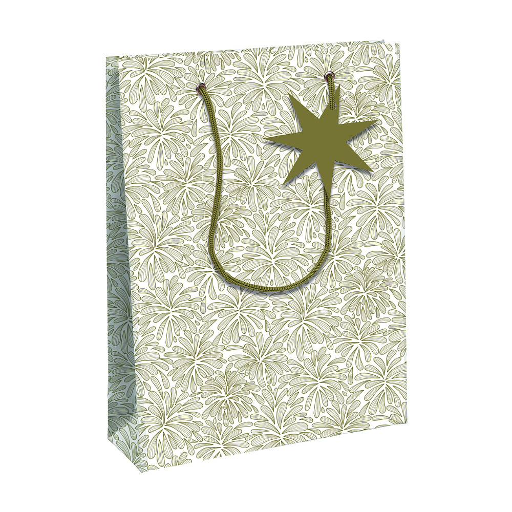 Пакет бумажный подарочный "Noël des Sable", 26,5x14x33 см, разноцветный