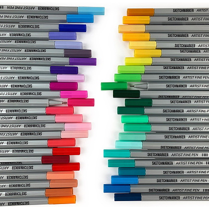 Ручка капиллярная "Sketchmarker", 0.4 мм, небесный - 5