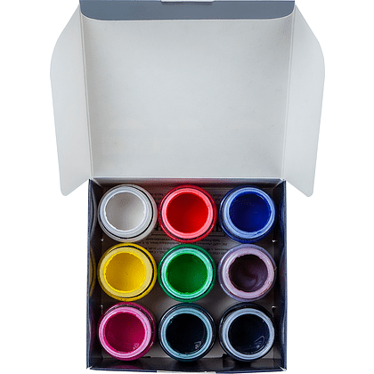 Краска акриловая по стеклу и керамике "Декола", набор 9 цветов, 20 мл, банки - 7