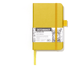 Скетчбук "Sketchmarker", 9х14 см, 140 г/м2, 80 листов, горчичный
